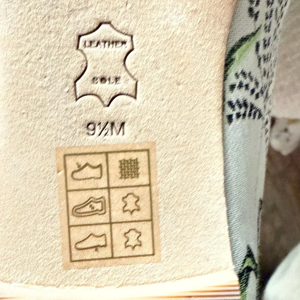 Tory Burch Floral Canvas Ballet Flats with Green Pom Pom - Picture 13 of 13